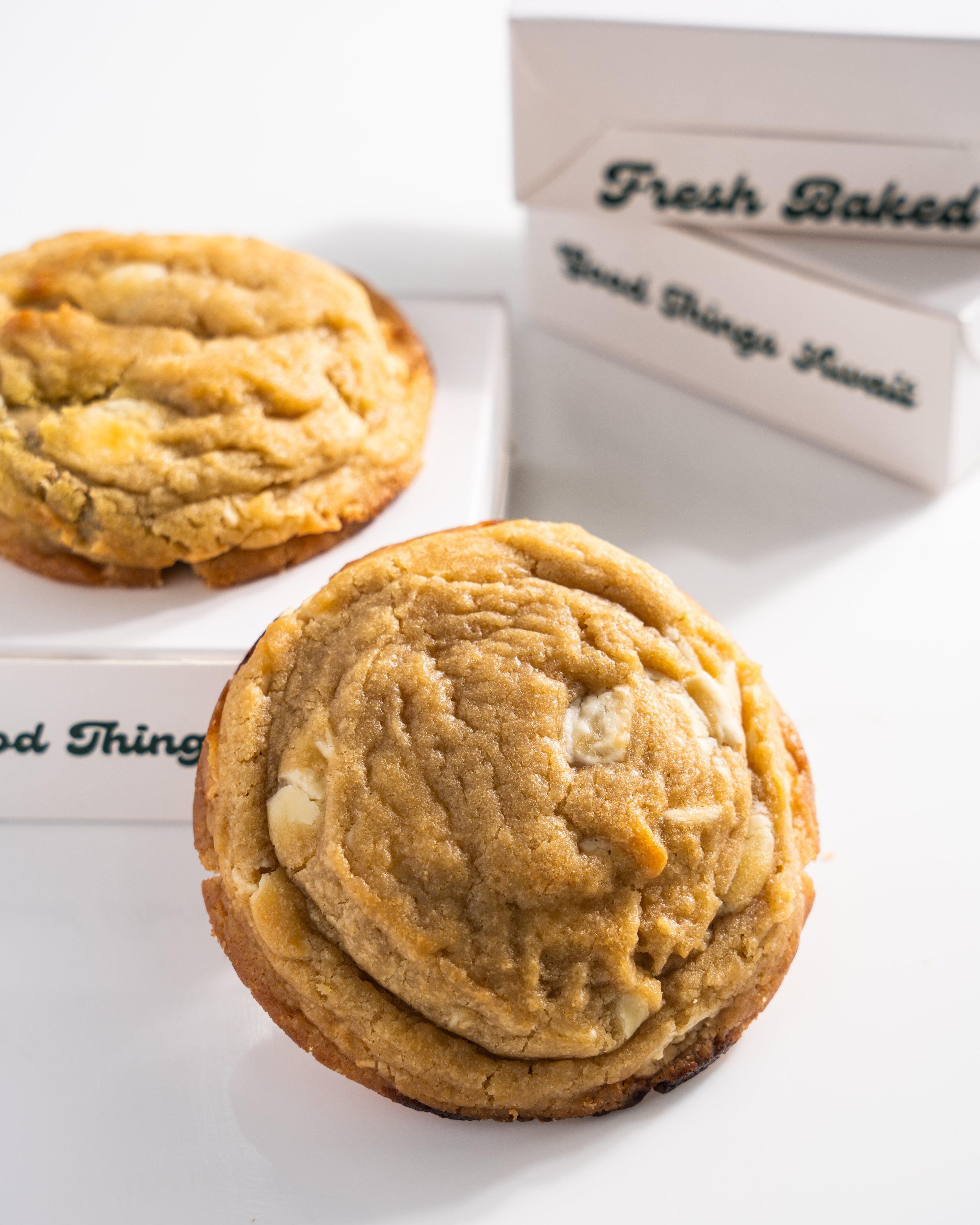 Hazelnut White Chocolate Crumble Cookie